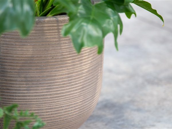 Horizontal Stripe Low Round Ficonstone Pot Set